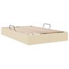 vidaXL Krevet s od storage s madracem Krema 120 x 200 cm tkanina