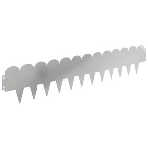 vidaXL Ograda oko Travnjaka 20 pcs 103 x 20 cm Čelik Srebrna