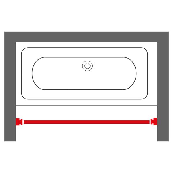 Sealskin teleskopska šipka za zavjesu za tuširanje 185 cm kromirana