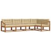 vidaXL Set vanjskih sofa 5 kom. Prirodna i bež