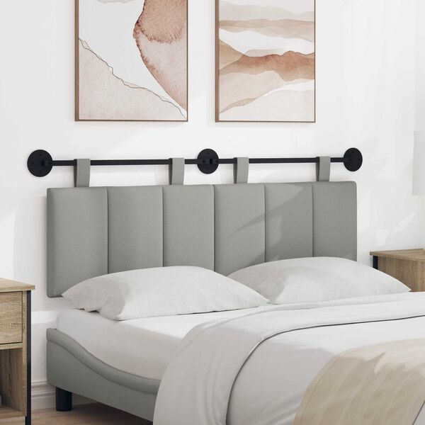 vidaXL Držeće uzglavlje Zidne Oblačnosiva 150 x 55 x 5 cm tkanina