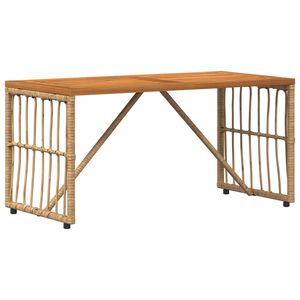 vidaXL Vanjski stol Prirodna 80 x 40 x 40 cm Čelik i Poli Ratan