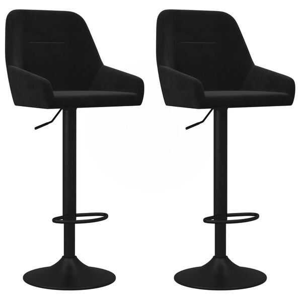 vidaXL Barski stolci 2 kom crni bar&scaron;unasti