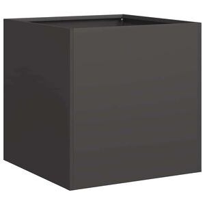 vidaXL sadilica crna 40x40x40 cm hladno valjani čelik