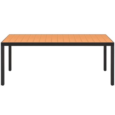 vidaXL Vrtni stol smeđi 185 x 90 x 74 cm aluminijum i WPC