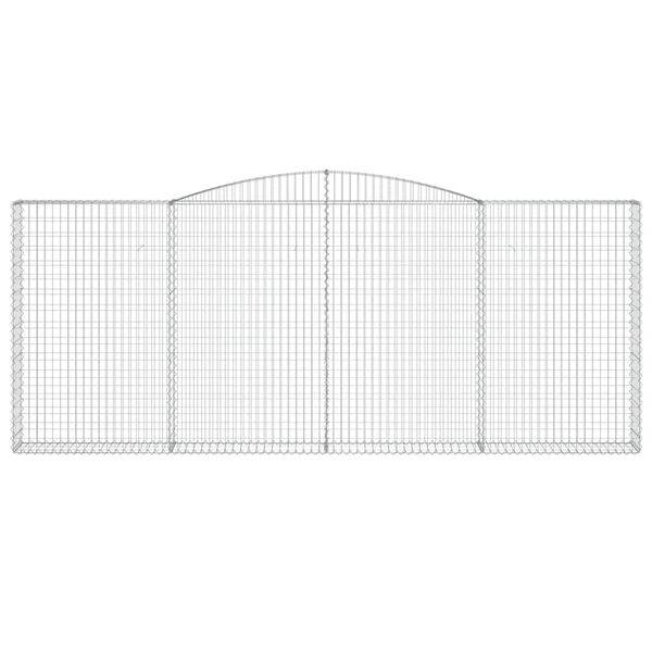 vidaXL Gabionska košara s lukom 400x30x160/180 cm pocinčano željezo