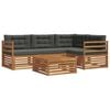 vidaXL Set vanjskih sofa 5 kom. Prirodna i antracit