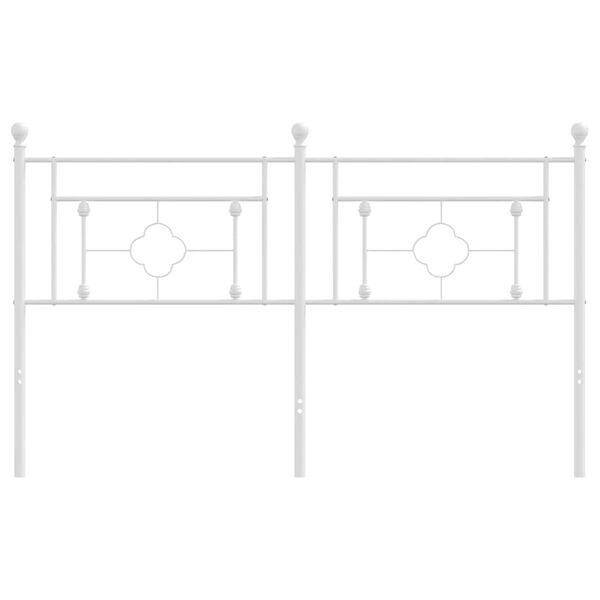 vidaXL Metalno zamjensko uzglavlje bijelo 150 cm