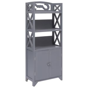 vidaXL Kupaonski ormarić sivi 46 x 24 x 116 cm drvo paulovnije