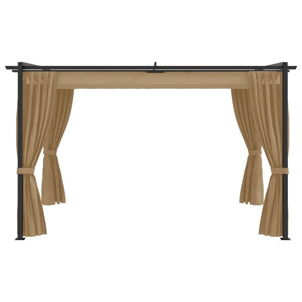 vidaXL Sjenica 4 x 3 m smeđe-siva