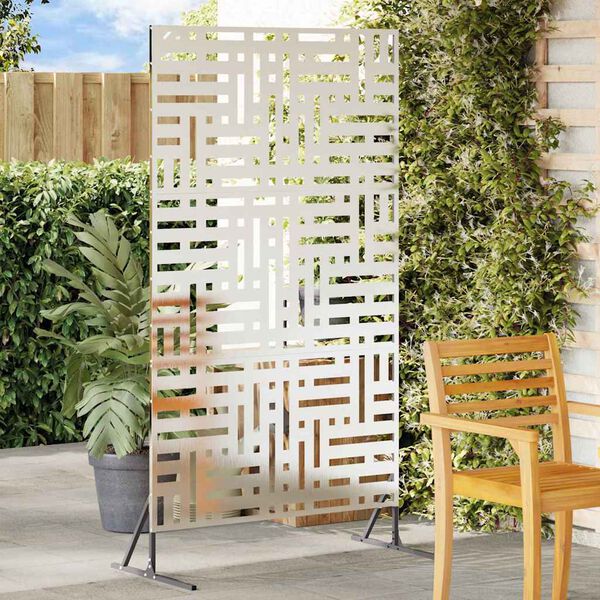 vidaXL Zaslon za privatnost Siva 100 x 50 x 180 cm Čelik