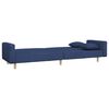 vidaXL Dvosjed na razvlačenje s dva jastuka plavi od tkanine