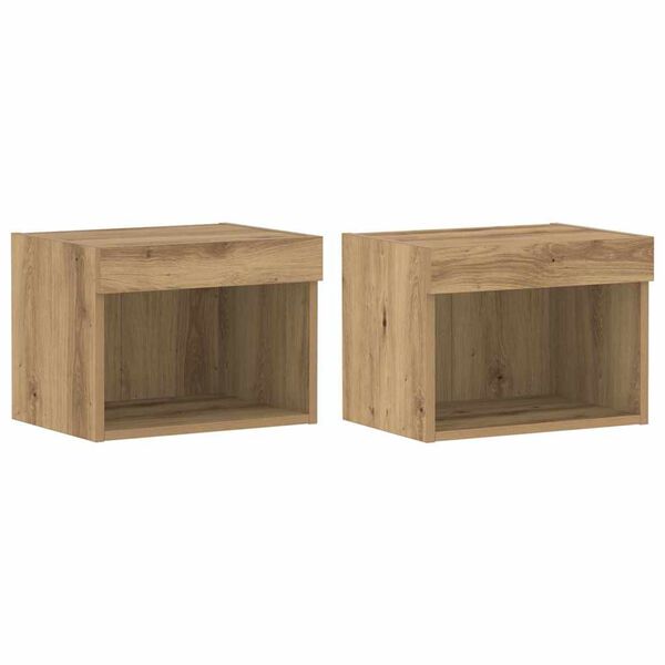 vidaXL Set TV komoda Zidne 2 pcs Umjetnički hrast 40 x 30 x 30 cm