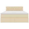 vidaXL Krevet s madracem i skladištem s madracem Krema 140 x 200 cm