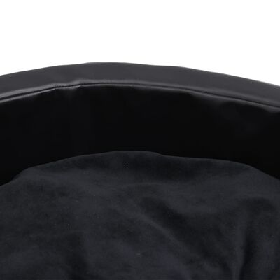 vidaXL Krevet za pse crni 99 x 89 x 21 cm od pliša i umjetne kože
