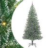 vidaXL Umjetno Božićno Drvo s Snježnim Flokom i LED Svjetlom 240 cm