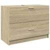 vidaXL Ormarić za umivaonik boja hrasta 78x37x59 cm konstruirano drvo