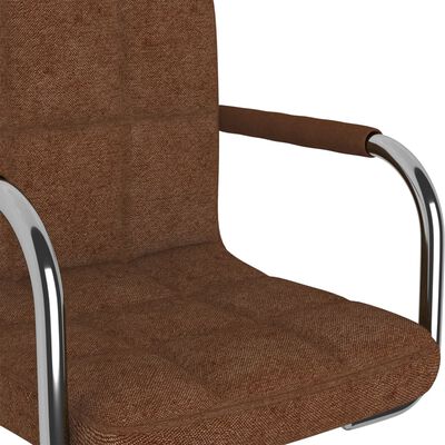 vidaXL Blagovaonska stolica od tkanine smeđa