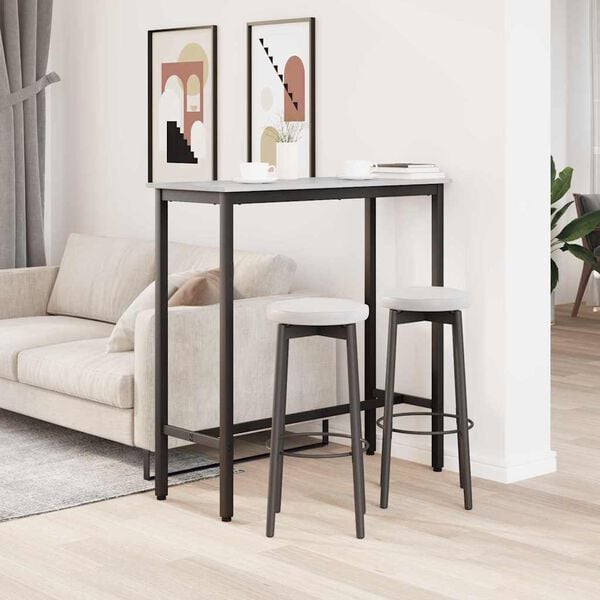 vidaXL stol Siva Sonoma 100 x 40 x 100,5 cm Inženjerska drva i čelik