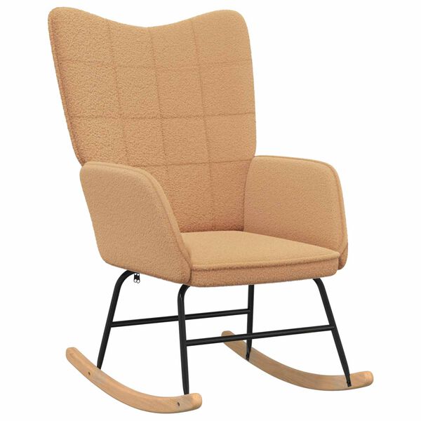 vidaXL Ljuljačka Bež Sherpa Tkanina