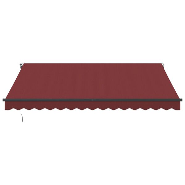 vidaXL Tenda na ručno uvlačenje bordo 400 x 350 cm