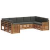 vidaXL Set vanjskih sofa 9 kom. Prirodna i antracit