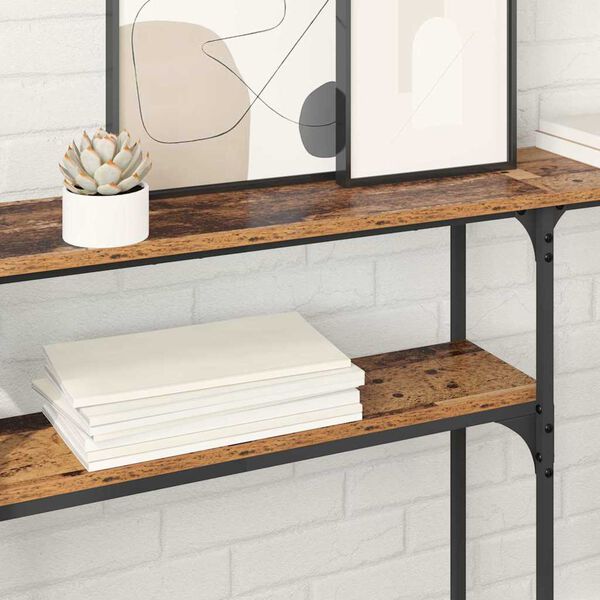 vidaXL Konzolnistol Staro drvo 145x22.5x75cm Konstruirano drvo