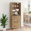 vidaXL Highboard Umjetnički hrast 69,5 x 34 x 180 cm Konstruirano drvo
