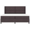 vidaXL Krevet s opruga kutije Tamno smeđa 200 x 200 cm tkanina