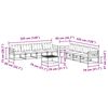 vidaXL Set vanjskih sofa s jastukom 9 pcs Prirodna i svijetlo siva