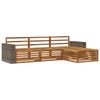 vidaXL Set vanjskih sofa 4 pcs Prirodna Čvrsto drvo akacije