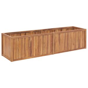 vidaXL Vrtna posuda za sadnju 200 x 50 x 50 cm od masivne tikovine