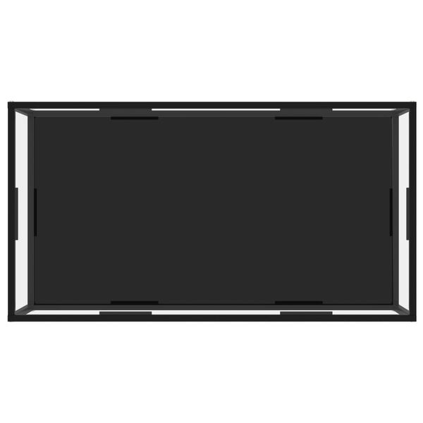 vidaXL Stolić za kavu prozirni i crni 120 x 60 x 35 cm kaljeno staklo