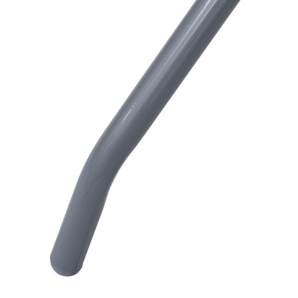 vidaXL Vrtni stol svjetlosivi 60 cm od čelika i stakla