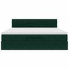 vidaXL Otomanski krevet s madracem tamnozeleni 180x200 cm bar&scaron;unasti