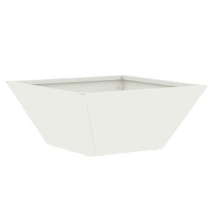 vidaXL Vrtna saksija Bijela 35 x 35 x 15 cm Čelična vrata