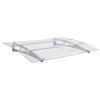 vidaXL Nadstre&scaron;nica za vrata srebrna i prozirna 150 x 90 cm PET