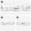 vidaXL Set vanjskih sofa s jastukom 7 pcs Prirodna i svijetlo siva