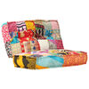 283792 vidaXL Pouffe 100x100x20 cm Patchwork Fabric