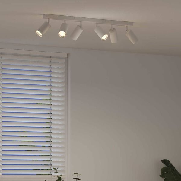 vidaXL Stropni reflektor s reflektorima Bijelo 73 x 6 x 16 cm Metal