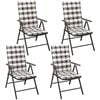 vidaXL 5-dijelni vrtni blagovaonski set s jastucima aluminij crni