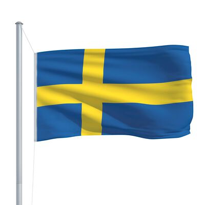 vidaXL Švedska zastava 90 x 150 cm