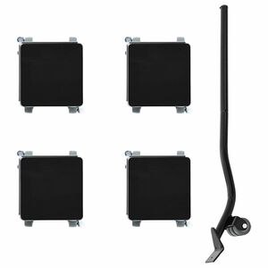 vidaXL Kotačići za namje&scaron;taj 4 kom s podizačem 13,5x13,5x6 cm Čelik 1300 kg