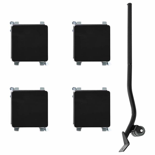 vidaXL Kotačići za namje&scaron;taj 4 kom s podizačem 13,5x13,5x6 cm Čelik 1300 kg