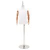 vidaXL Podesiva lutka 120-150 cm s postoljem Uniseks PP Bijela