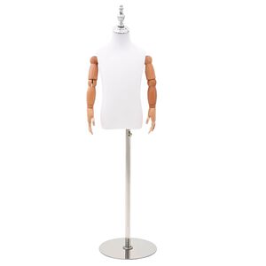 vidaXL Podesiva lutka 120-150 cm s postoljem Uniseks PP Bijela