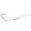 vidaXL Kupaonska radna ploča svjetlosmeđa 80x40x(2-4) cm masivno drvo
