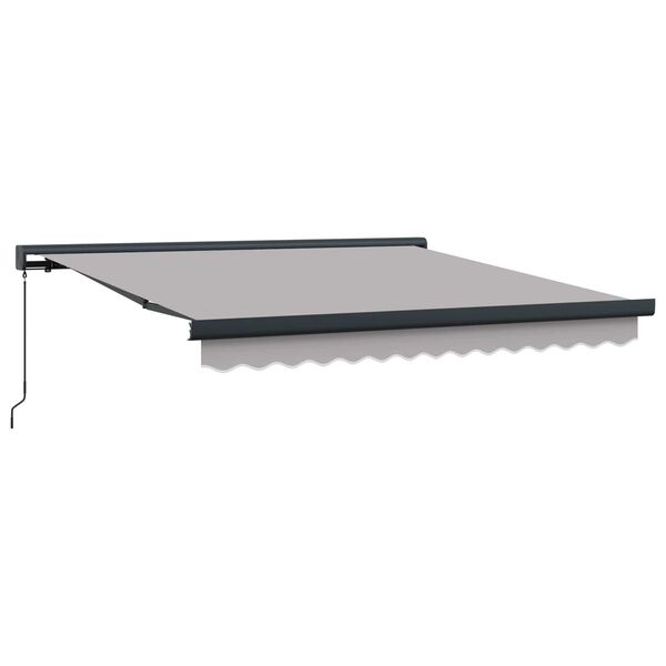 vidaXL Skrovita tenda Svijetlo siva 300 x 250 cm Tkanina i Metal