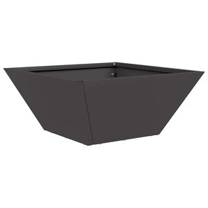 vidaXL Vrtna saksija Crna 35 x 35 x 15 cm Čelična vrata