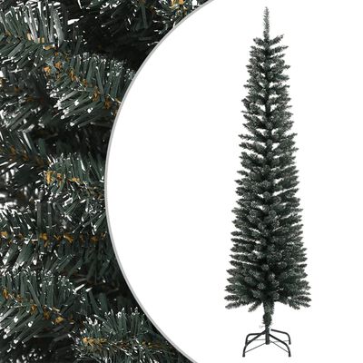 vidaXL Umjetno usko božićno drvce sa stalkom zeleno 210 cm PVC